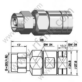 N Steckerklemme für 1/2 "Flexibler Kabel-HF-Anschluss