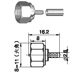 F HF-Anschluss für RG179