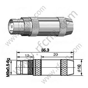 1.6 / 5,6 weiblich für RG179 RF-Anschluss