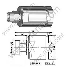 N Steckerklemme für 7/8 "Flexibler Kabel-RF-Anschluss